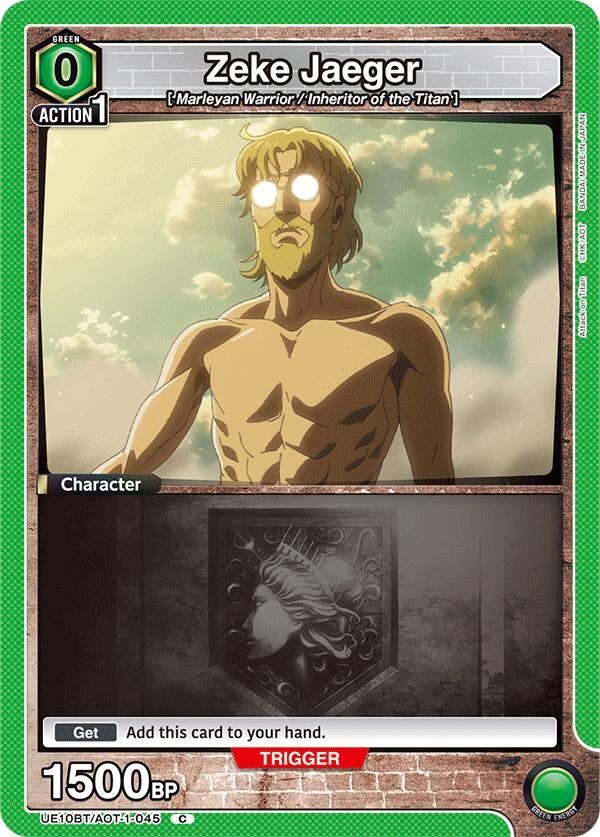 Image for Zeke Jaeger (045) (UE10BT/AOT-1-045) (UE10BT: Attack on Titan) (UE10BT) - Union Arena