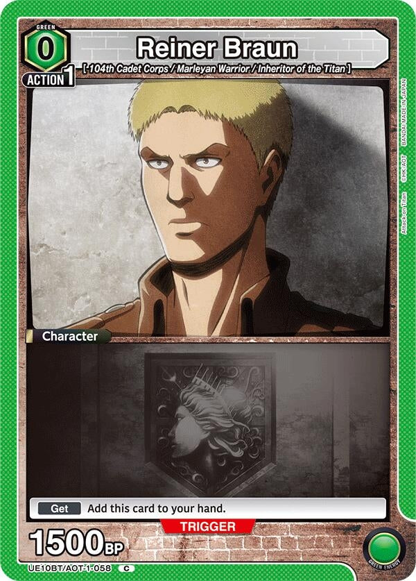 Image for Reiner Braun (058) (UE10BT/AOT-1-058) (UE10BT: Attack on Titan) (UE10BT) - Union Arena