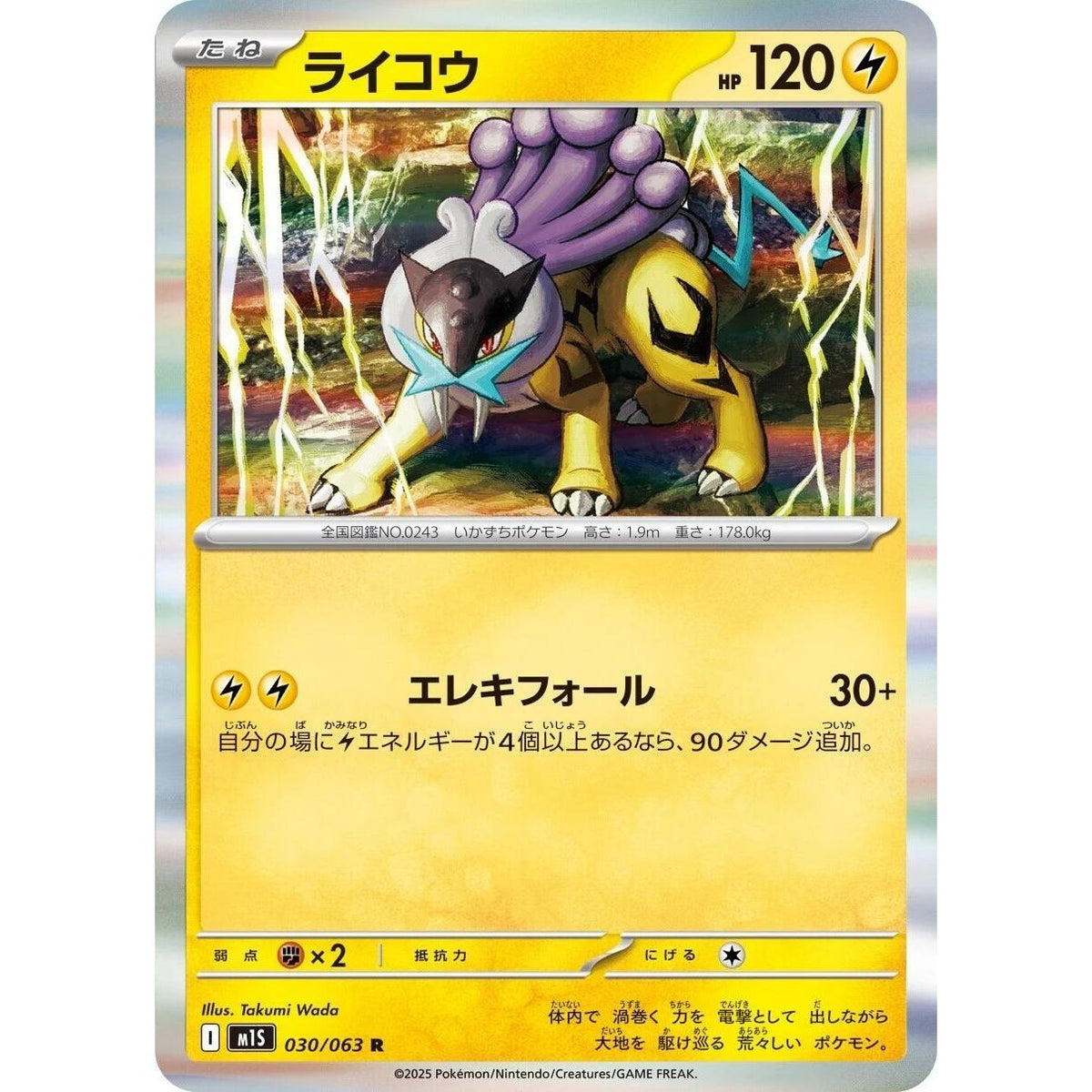 Image for Raikou (030/063) (m1S: Mega Symphonia) - Pokemon Japan