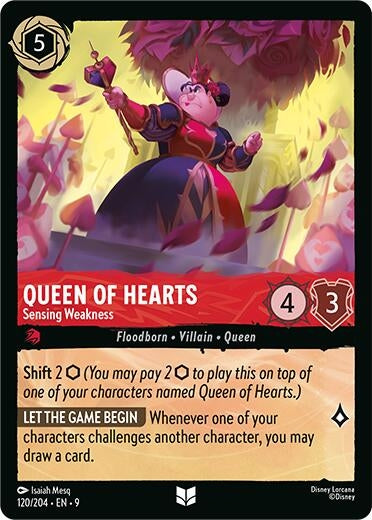 Image for Queen of Hearts - Sensing Weakness (120/204) (Fabled) (9) - Disney Lorcana