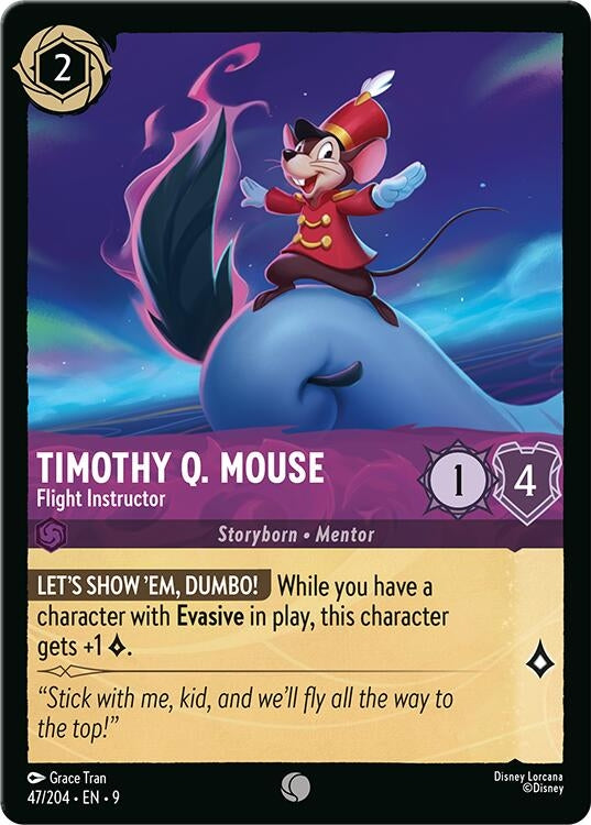 Image for Timothy Q. Mouse - Flight Instructor (47/204) (Fabled) (9) - Disney Lorcana