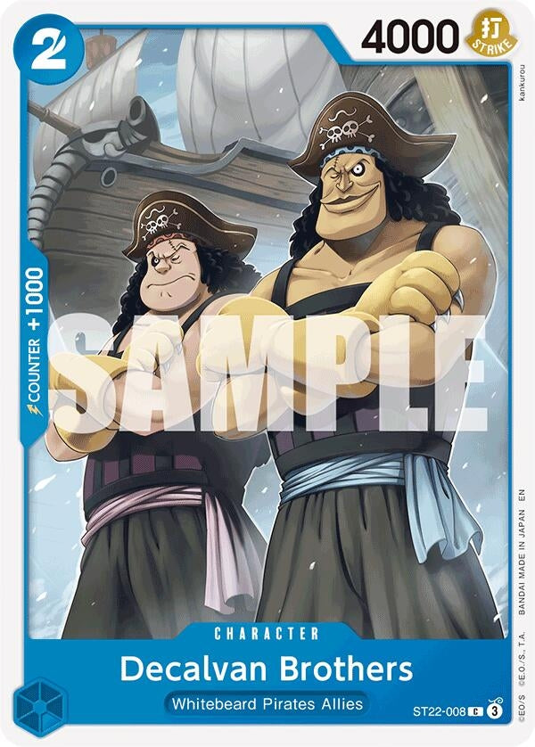 Image for Decalvan Brothers (ST22-008) (Starter Deck 22: Ace & Newgate) (ST-22) - One Piece Card Game