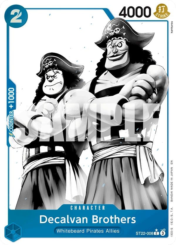 Image for Decalvan Brothers (Parallel) (ST22-008) (Starter Deck 22: Ace & Newgate) (ST-22) - One Piece Card Game