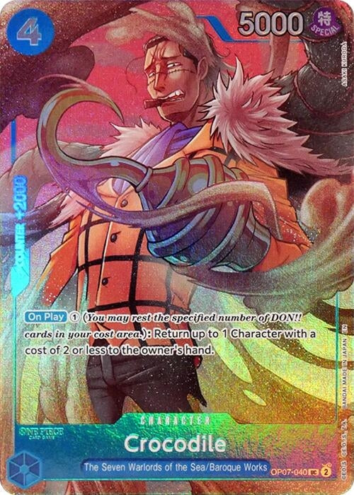 Image for Crocodile (Seven Warlords of the Sea Binder Set) (OP07-040) (One Piece Promotion Cards) (OP-PR) - One Piece Card Game