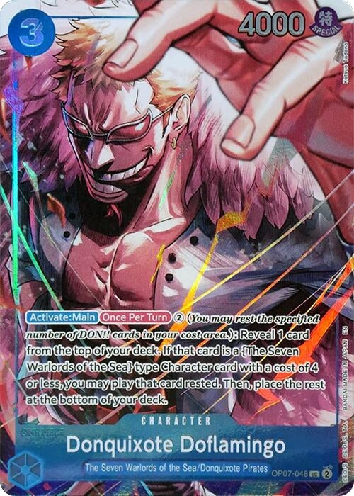 Image for Donquixote Doflamingo (Seven Warlords of the Sea Binder Set) (OP07-048) (One Piece Promotion Cards) (OP-PR) - One Piece Card Game