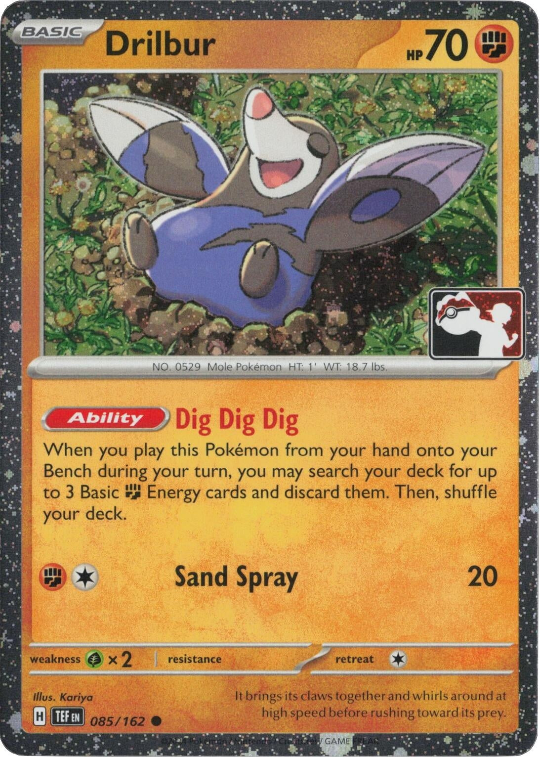 Image for Drilbur - 085/162 (Cosmos Holo) (085/162) (Prize Pack Series Cards) - Pokemon