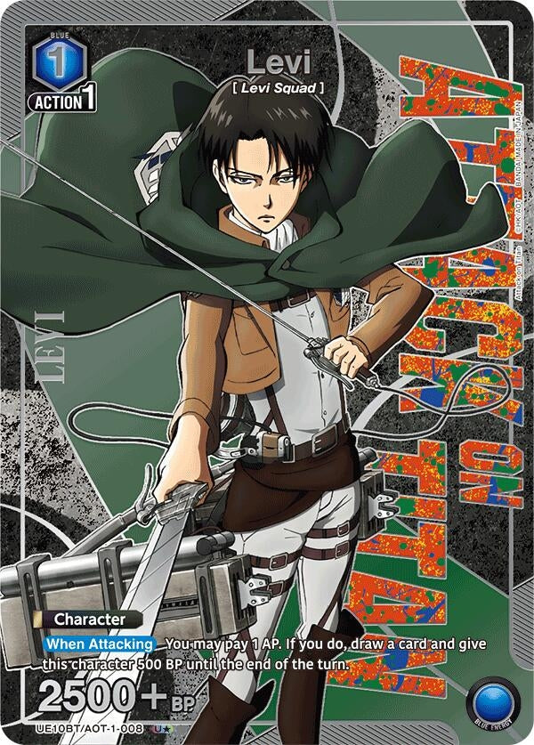 Image for Levi (008) (U*) (UE10BT/AOT-1-008) (UE10BT: Attack on Titan) (UE10BT) - Union Arena