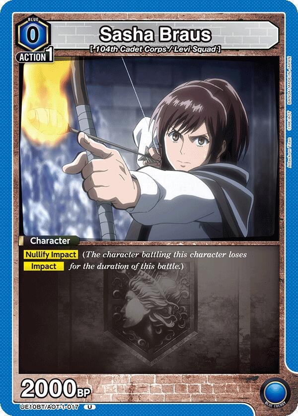 Image for Sasha Braus (017) (UE10BT/AOT-1-017) (UE10BT: Attack on Titan) (UE10BT) - Union Arena