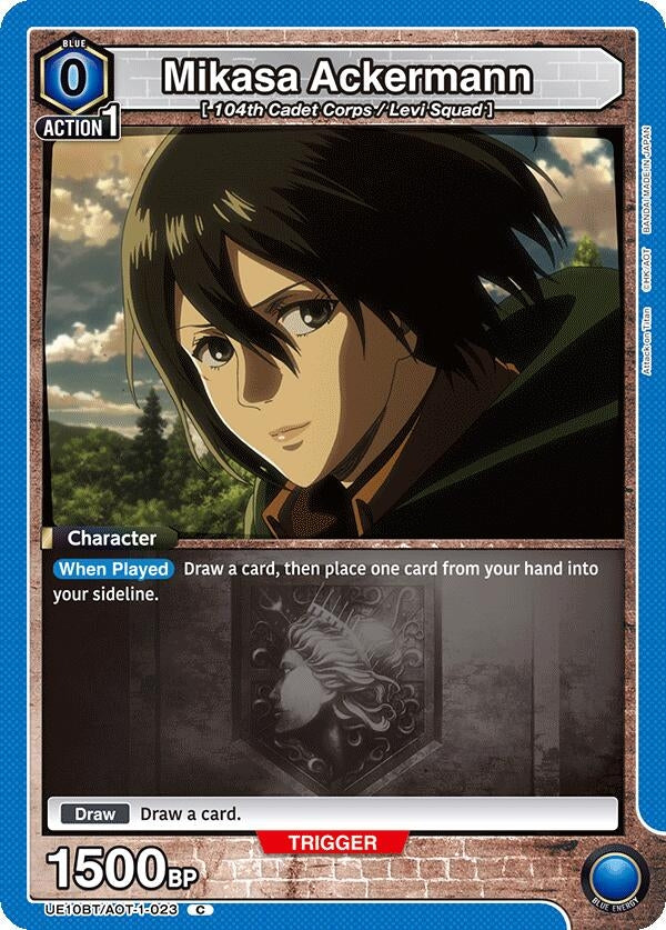 Image for Mikasa Ackermann (023) (UE10BT/AOT-1-023) (UE10BT: Attack on Titan) (UE10BT) - Union Arena