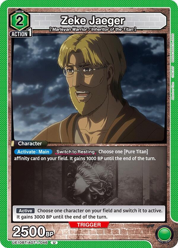 Image for Zeke Jaeger (046) (UE10BT/AOT-1-046) (UE10BT: Attack on Titan) (UE10BT) - Union Arena