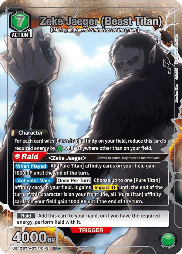 Image for Zeke Jaeger (Beast Titan) (SR*) (UE10BT/AOT-1-048) (UE10BT: Attack on Titan) (UE10BT) - Union Arena