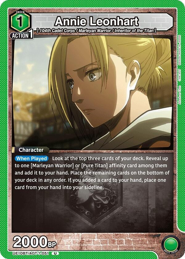 Image for Annie Leonhart (051) (UE10BT/AOT-1-051) (UE10BT: Attack on Titan) (UE10BT) - Union Arena