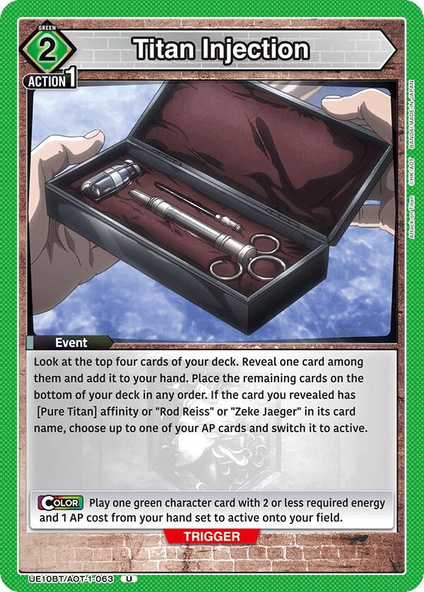 Image for Titan Injection (UE10BT/AOT-1-063) (UE10BT: Attack on Titan) (UE10BT) - Union Arena