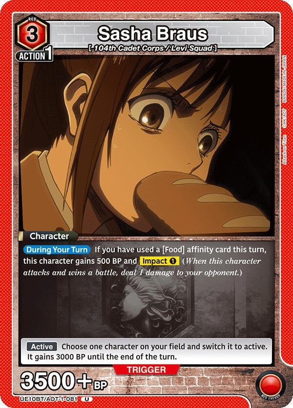 Image for Sasha Braus (081) (UE10BT/AOT-1-081) (UE10BT: Attack on Titan) (UE10BT) - Union Arena