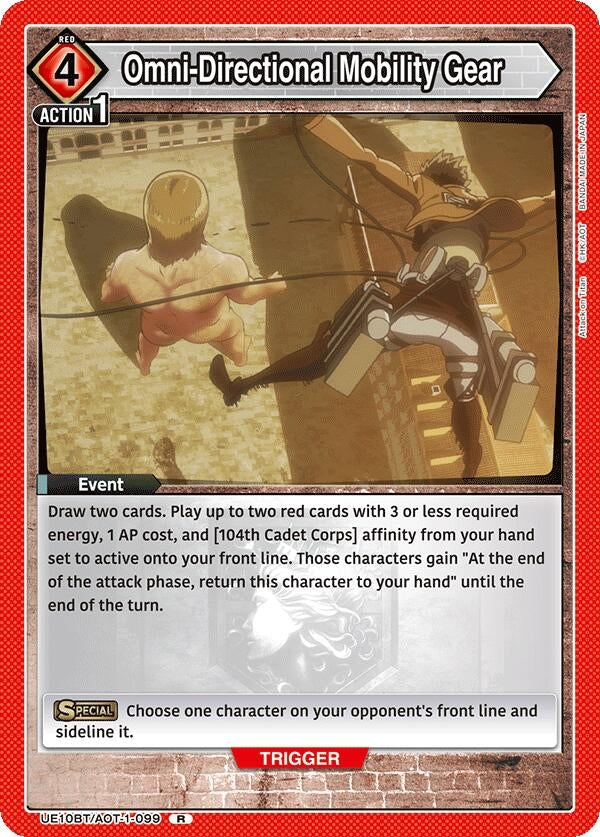 Image for Omni-Directional Mobility Gear (UE10BT/AOT-1-099) (UE10BT: Attack on Titan) (UE10BT) - Union Arena