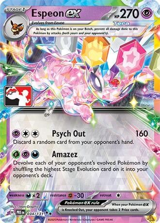Image for Espeon ex (034/131) (Prize Pack Series Cards) - Pokemon