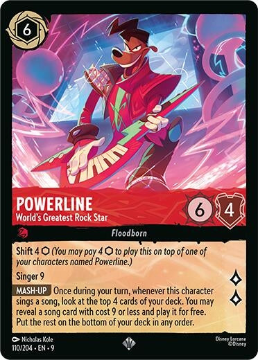 Image for Powerline - World's Greatest Rock Star (110/204) (Fabled) (9) - Disney Lorcana