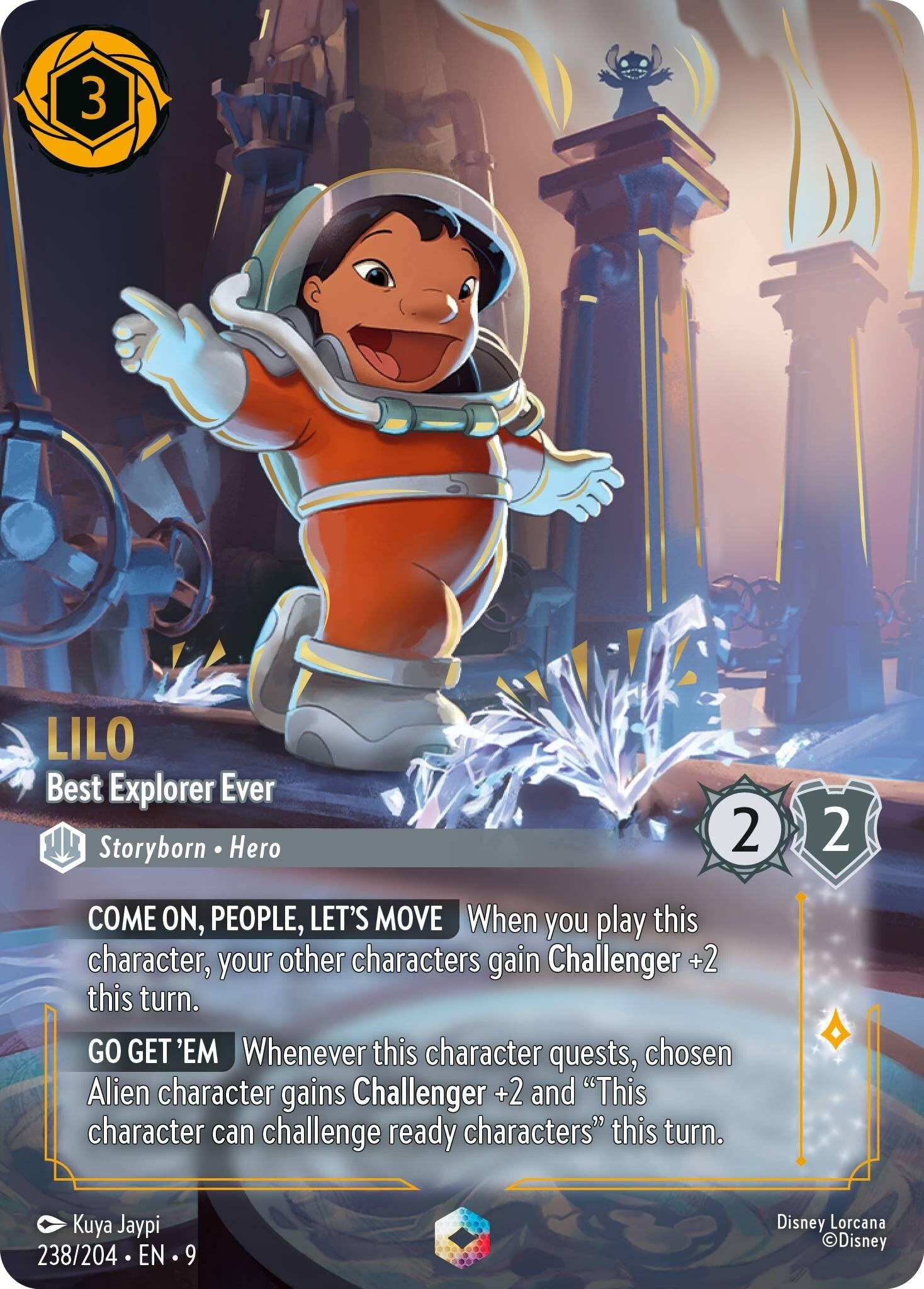 Image for Lilo - Best Explorer Ever (Enchanted) (238/204) (Fabled) (9) - Disney Lorcana