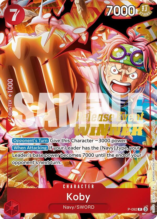 Image for Koby (OP12 Release Event Winner) (P-092) (One Piece Promotion Cards) (OP-PR) - One Piece Card Game