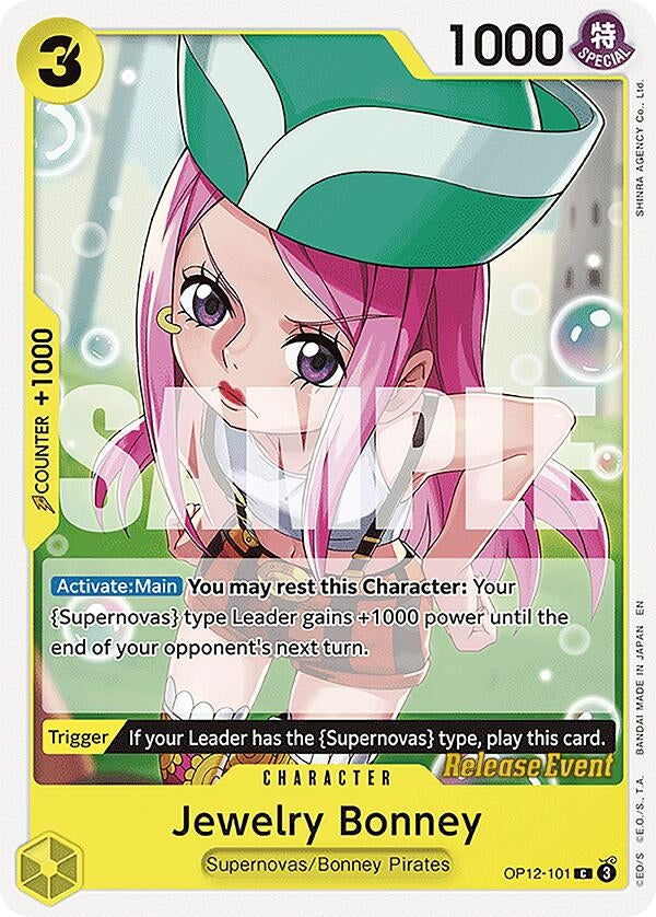 Image for Jewelry Bonney (101) (OP12-101) (Legacy of the Master Release Event Cards) (OP12 RE) - One Piece Card Game
