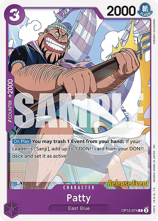 Image for Patty (OP12-074) (Legacy of the Master Release Event Cards) (OP12 RE) - One Piece Card Game