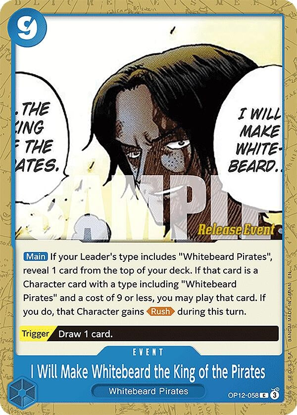 Image for I Will Make Whitebeard the King of the Pirates (OP12-058) (Legacy of the Master Release Event Cards) (OP12 RE) - One Piece Card Game