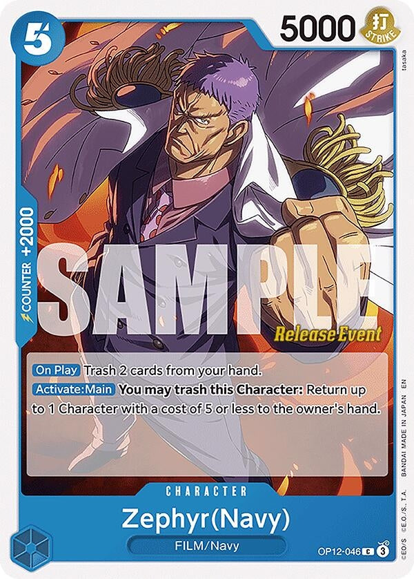 Image for Zephyr(Navy) (OP12-046) (Legacy of the Master Release Event Cards) (OP12 RE) - One Piece Card Game