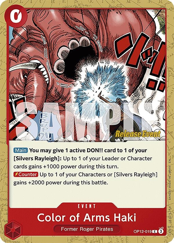 Image for Color of Arms Haki (OP12-019) (Legacy of the Master Release Event Cards) (OP12 RE) - One Piece Card Game