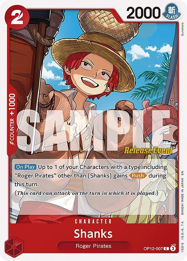 Image for Shanks (007) (OP12-007) (Legacy of the Master Release Event Cards) (OP12 RE) - One Piece Card Game