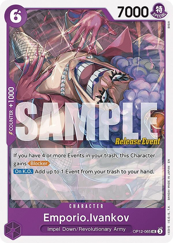 Image for Emporio.Ivankov (065) (OP12-065) (Legacy of the Master Release Event Cards) (OP12 RE) - One Piece Card Game