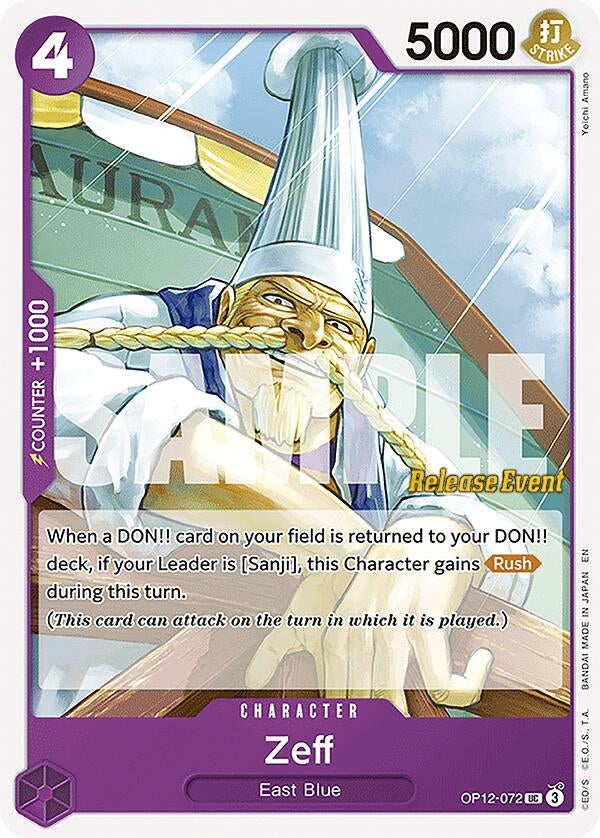 Image for Zeff (OP12-072) (Legacy of the Master Release Event Cards) (OP12 RE) - One Piece Card Game