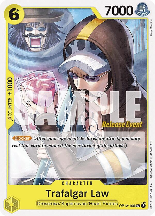 Image for Trafalgar Law (106) (OP12-106) (Legacy of the Master Release Event Cards) (OP12 RE) - One Piece Card Game