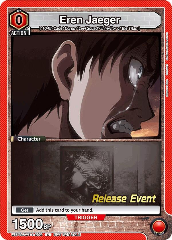 Image for Eren Jaeger (090) (UEPR/AOT-1-090) (UE10BT: Attack on Titan Release Event Cards) (UE10BT_RE) - Union Arena