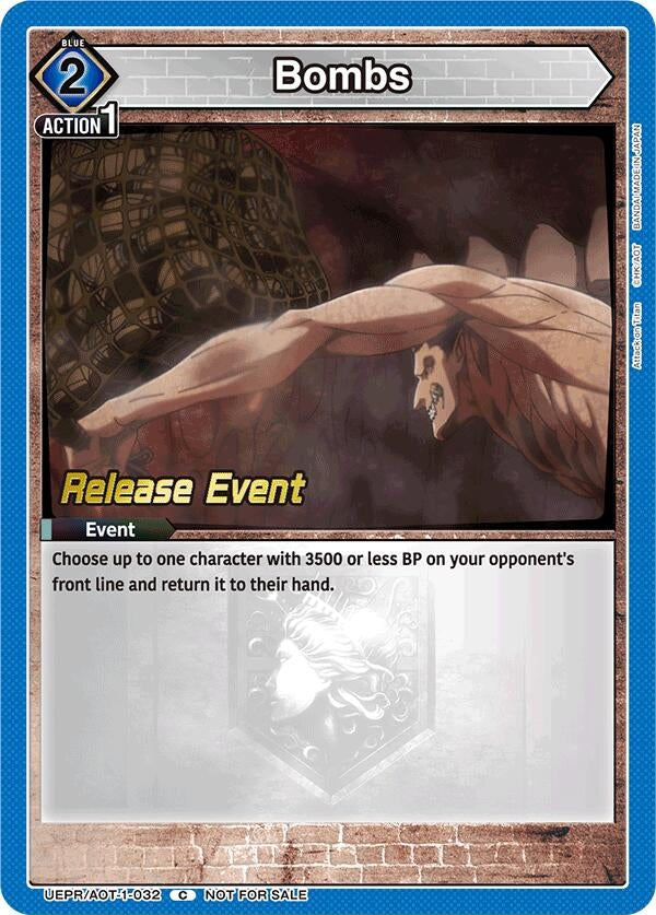 Image for Bombs (UEPR/AOT-1-032) (UE10BT: Attack on Titan Release Event Cards) (UE10BT_RE) - Union Arena