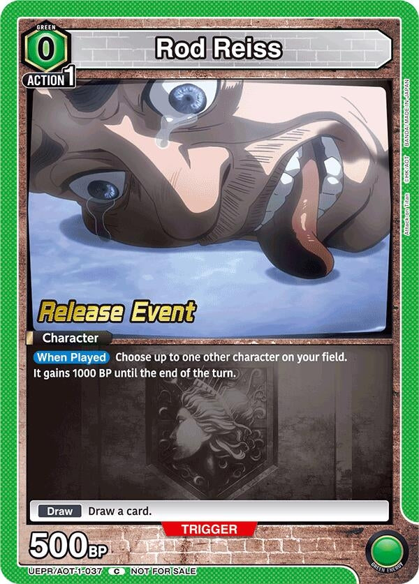 Image for Rod Reiss (UEPR/AOT-1-037) (UE10BT: Attack on Titan Release Event Cards) (UE10BT_RE) - Union Arena