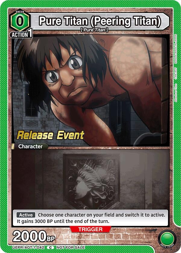 Image for Pure Titan (Peering Titan) (UEPR/AOT-1-042) (UE10BT: Attack on Titan Release Event Cards) (UE10BT_RE) - Union Arena