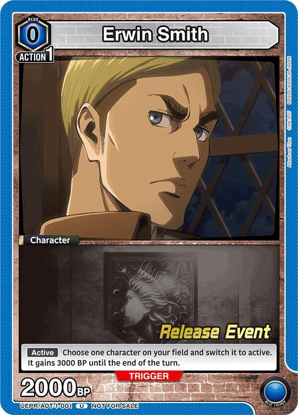 Image for Erwin Smith (001) (UEPR/AOT-1-001) (UE10BT: Attack on Titan Release Event Cards) (UE10BT_RE) - Union Arena