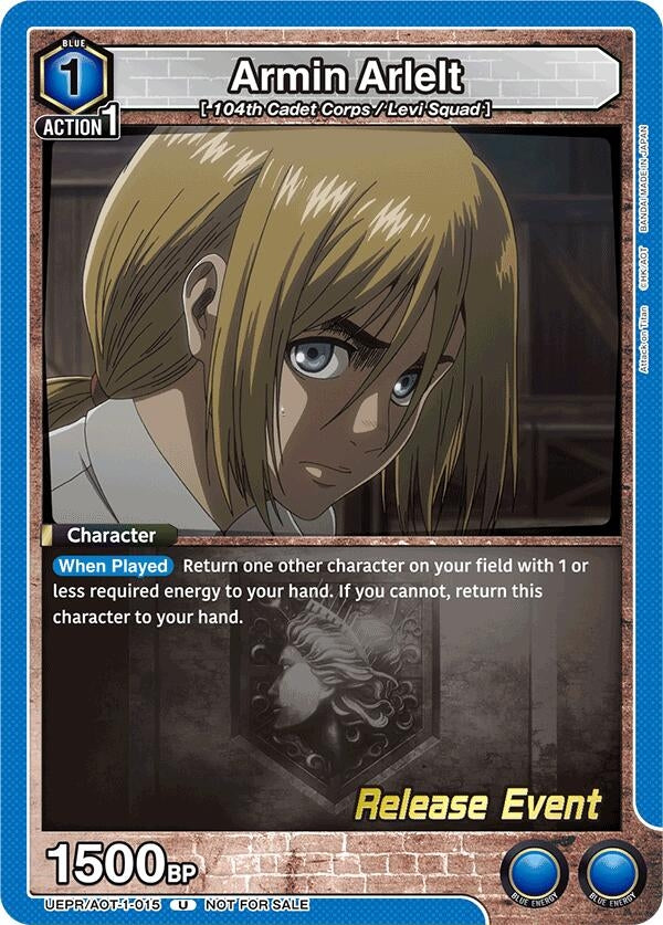 Image for Armin Arlelt (015) (UEPR/AOT-1-015) (UE10BT: Attack on Titan Release Event Cards) (UE10BT_RE) - Union Arena