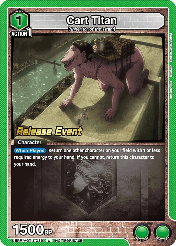Image for Cart Titan (UEPR/AOT-1-039) (UE10BT: Attack on Titan Release Event Cards) (UE10BT_RE) - Union Arena