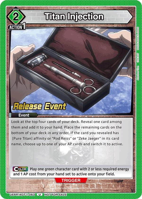 Image for Titan Injection (UEPR/AOT-1-063) (UE10BT: Attack on Titan Release Event Cards) (UE10BT_RE) - Union Arena