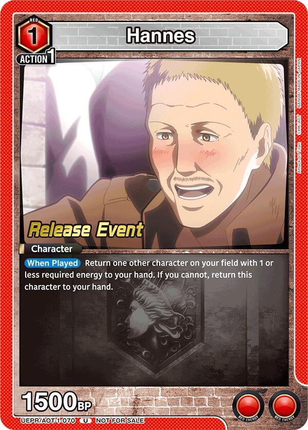 Image for Hannes (UEPR/AOT-1-070) (UE10BT: Attack on Titan Release Event Cards) (UE10BT_RE) - Union Arena