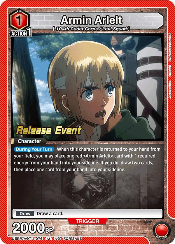 Image for Armin Arlelt (076) (UEPR/AOT-1-076) (UE10BT: Attack on Titan Release Event Cards) (UE10BT_RE) - Union Arena