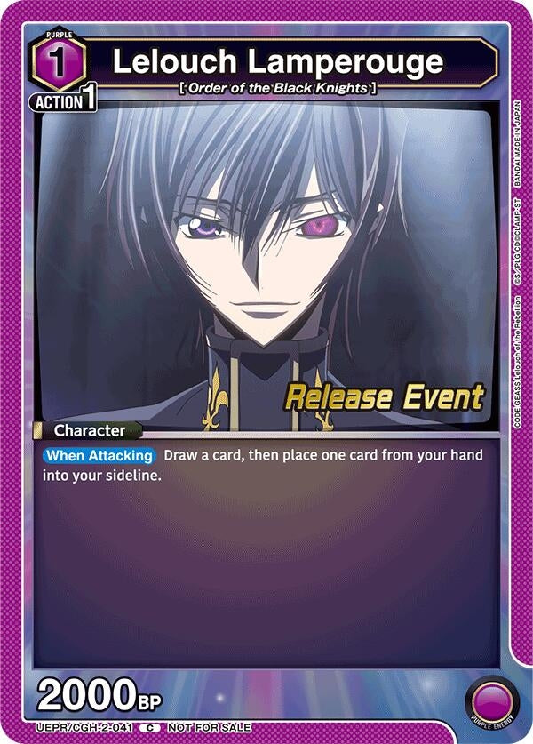 Image for Lelouch Lamperouge (041) (UEPR/CGH-2-041) (UEX03BT: CODE GEASS: Lelouch of the Rebellion Vol.2 Release Event Cards) (UEX03BT_RE) - Union Arena