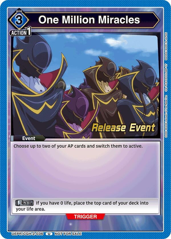 Image for One Million Miracles (UEPR/CGH-2-036) (UEX03BT: CODE GEASS: Lelouch of the Rebellion Vol.2 Release Event Cards) (UEX03BT_RE) - Union Arena