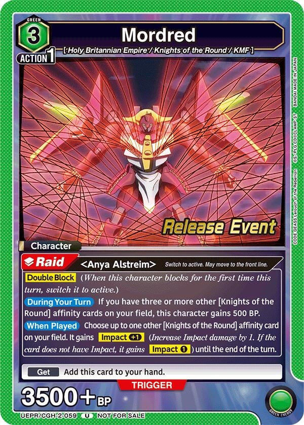 Image for Mordred (UEPR/CGH-2-059) (UEX03BT: CODE GEASS: Lelouch of the Rebellion Vol.2 Release Event Cards) (UEX03BT_RE) - Union Arena