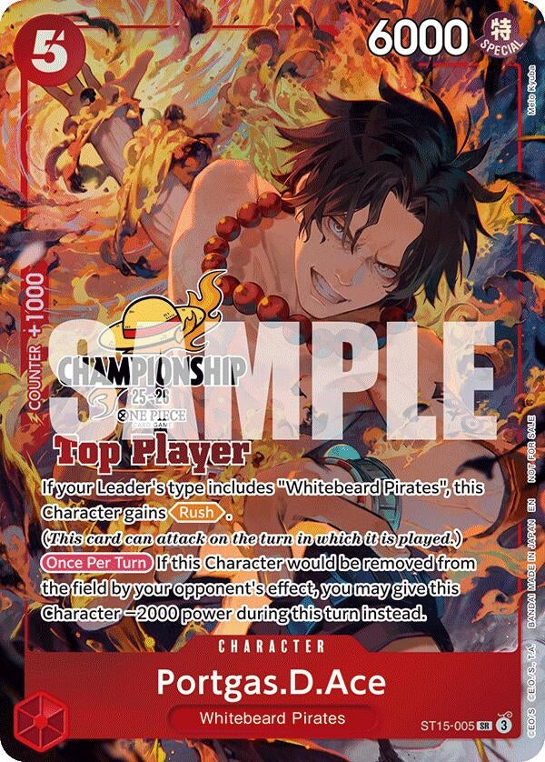 Image for Portgas.D.Ace (CS 25-26 Top Player Pack) (ST15-005) (One Piece Promotion Cards) (OP-PR) - One Piece Card Game