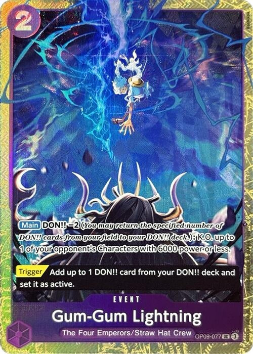 Image for Gum-Gum Lightning (Premium Card Collection -Best Selection Vol. 4-) (OP09-077) (One Piece Promotion Cards) (OP-PR) - One Piece Card Game