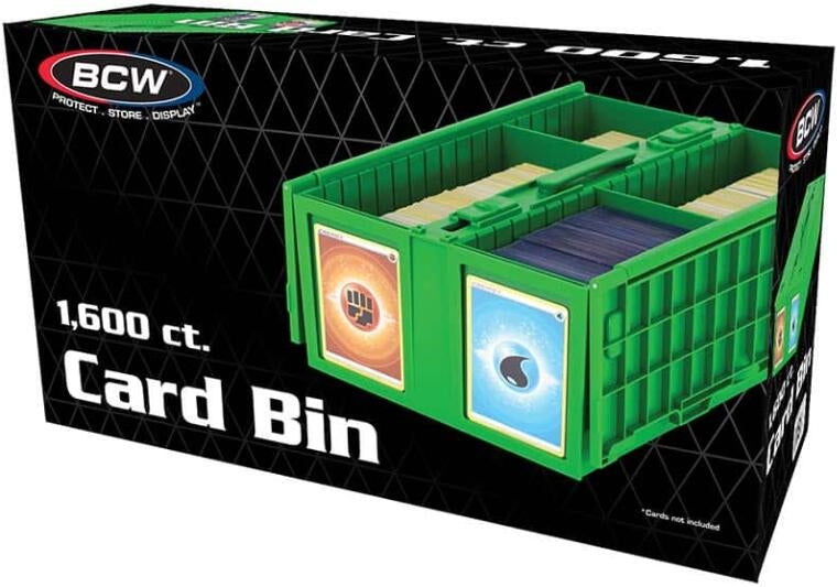 Image for 1600 Collectible Card Bin - Green - Deck Boxes