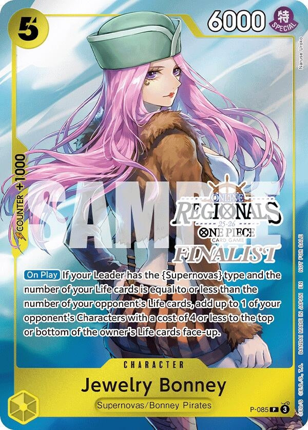 Image for Jewelry Bonney (Online Regional Finalist Card Set 2025 Vol.2) (P-085) (One Piece Promotion Cards) (OP-PR) - One Piece Card Game