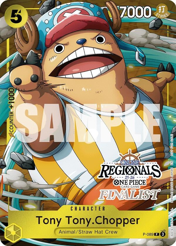 Image for Tony Tony.Chopper (Online Regional Finalist Card Set 2025 Vol.2) (P-089) (One Piece Promotion Cards) (OP-PR) - One Piece Card Game